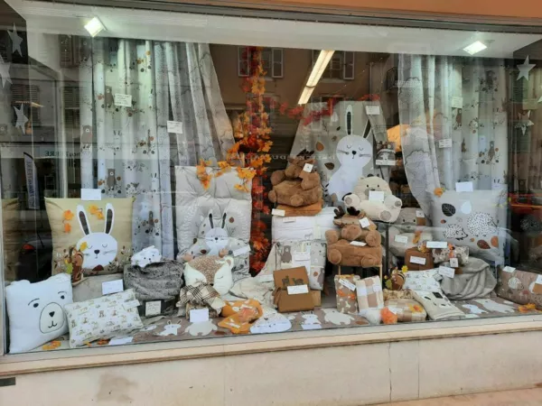 vitrine d'automne 2024.animaux de la forêt